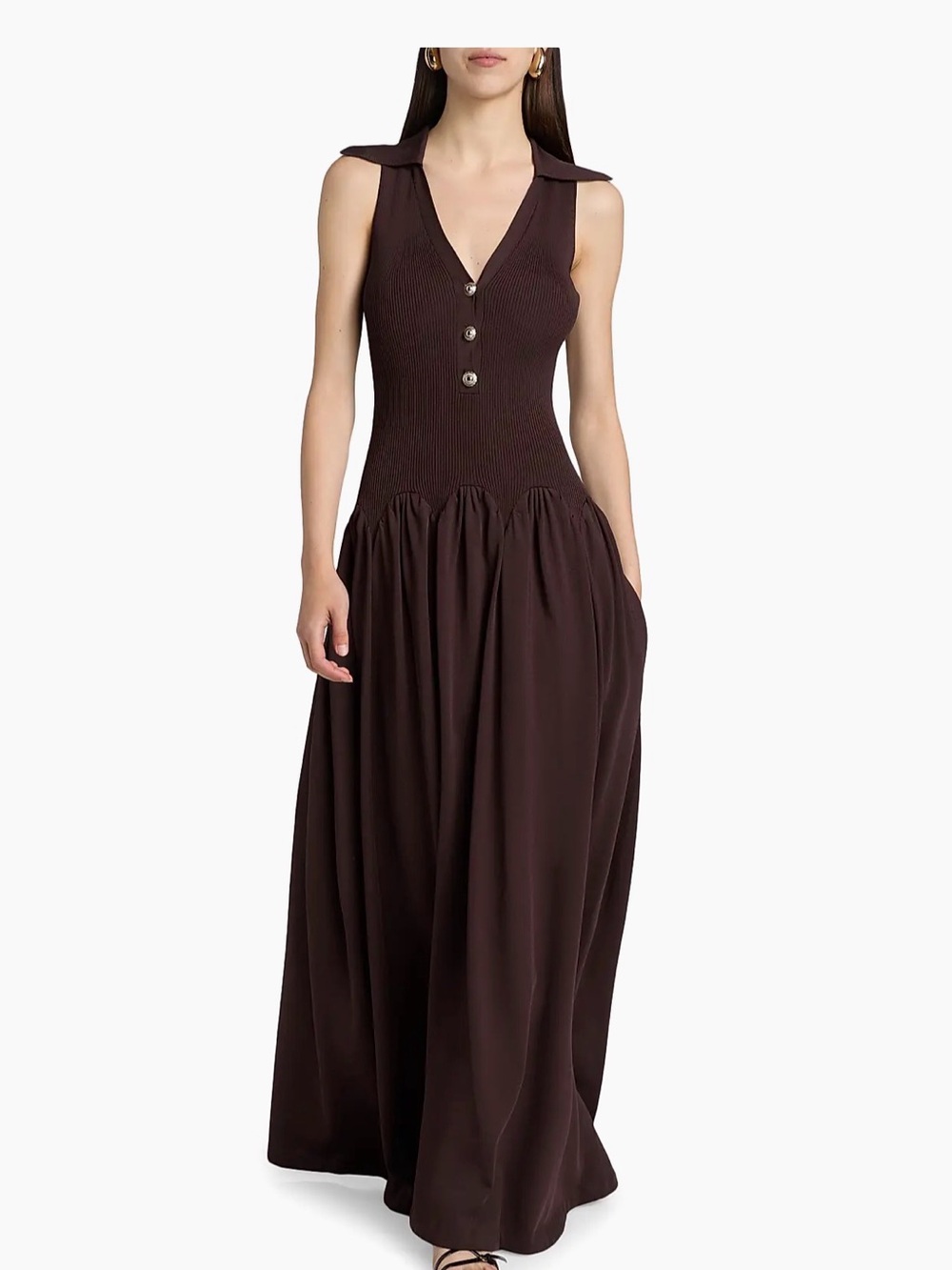 Self-Portrait
Rib-Knit V-Neck Maxi Dress - Picture 3 of 7
